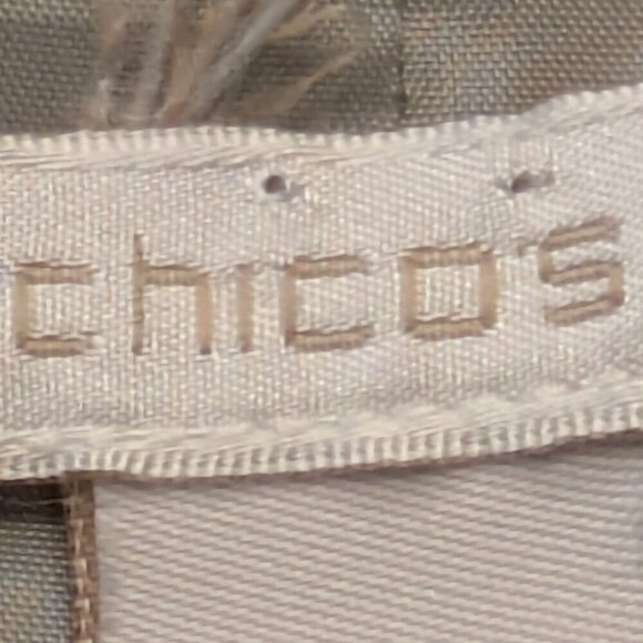 Chicos Full Zip Jacket Womens 2 Khaki Baseball Babe Abbegale Lined Windbreaker - Picture 9 of 12